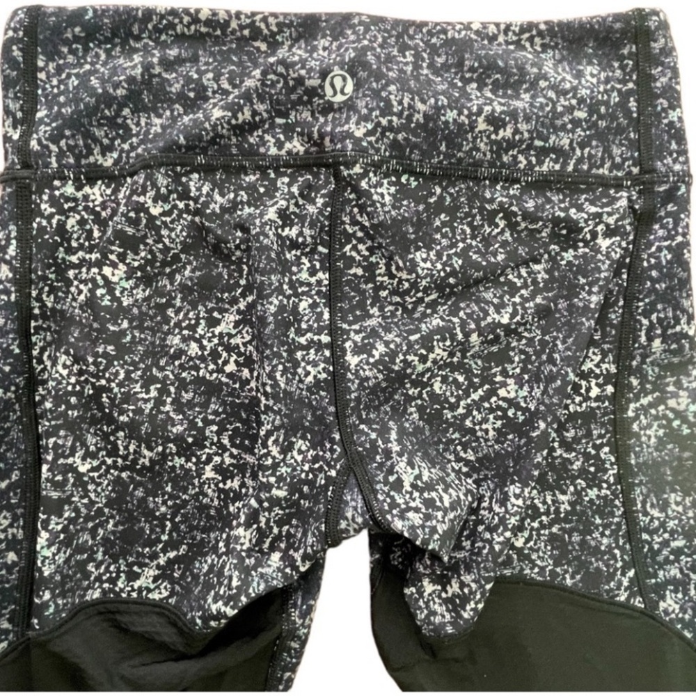 Lululemon Journey Crop Leggings in Rocky Road Sand Dune Toothpaste/Black - Sz 4 - Picture 9 of 12